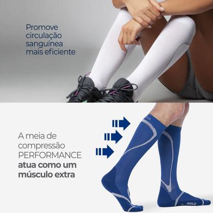 Imagem de Meia Compressiva para Esportes  Sigvaris Performance  20-30mmHg - Preta