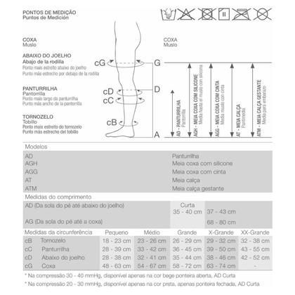 Imagem de Meia Compressiva Ultraline 4000 AGH 7/8 20-30 Pé Aberto Bege - Venosan