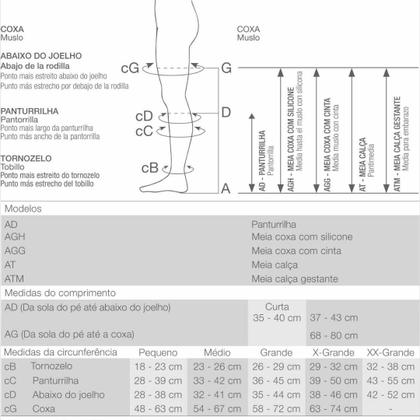 Imagem de Meia Coxa 7/8 Venosan Ultraline 4000 Compressão 20-30mmHg Pé Aberto Bege