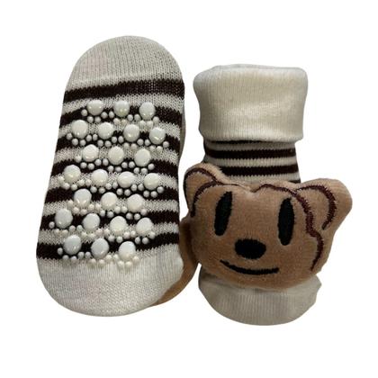 Imagem de Meia de Bebê com Bichinho 3D Pantufa Quentinha 0 a 12 M