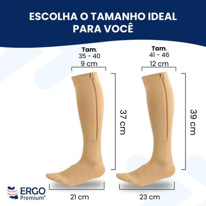 Imagem de Meia de Compressão 20 30 mmhg Com Ponteira Para Varizes e Má circulação