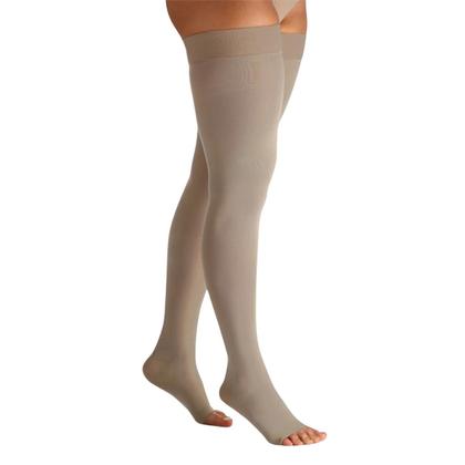 Imagem de Meia de Compressão 7/8 Coxa Ponteira Aberta 20-30mmHg Sigvaris Select Confort Premium