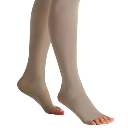 Imagem de Meia de Compressão 7/8 Coxa Ponteira Aberta 20-30mmHg Sigvaris Select Confort Premium