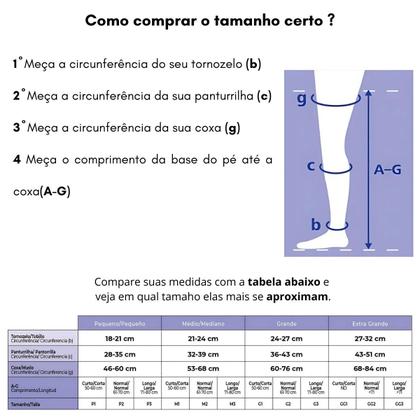 Imagem de Meia de Compressão 7/8 Coxa Ponteira Aberta 20-30mmHg Sigvaris Select Confort Premium