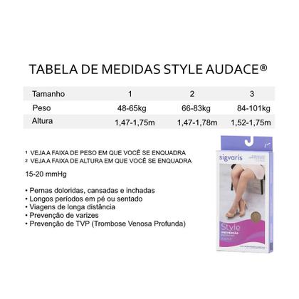 Imagem de Meia de Compressão 7/8 Sigvaris Audace 15-20 mmHg