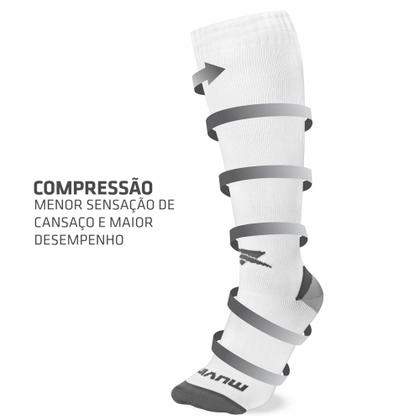 Imagem de Meia de Compressão Cano Longo Solid Muvin Para Exercícios  Conforto e Proteção Contra Bolhas