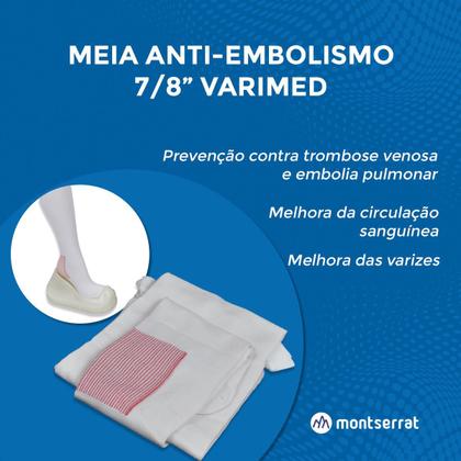Imagem de Meia de Compressão Cirúrgica 7/8 Antitrombo 18mmHg Branca Varimed