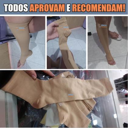 Imagem de Meia De Compressão com fechamento em Ziper Para Varizes E Trombose