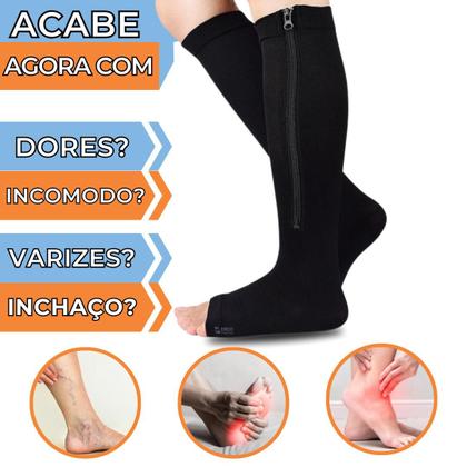 Imagem de Meia De Compressão com fechamento em Ziper Para Varizes E Trombose
