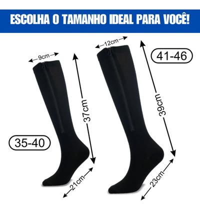 Imagem de Meia de compressão Com Ziper Tratamento Trombose Varizes