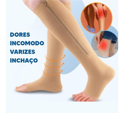 Imagem de Meia de compressão Com Ziper Tratamento Trombose Varizes