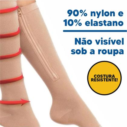 Imagem de Meia de compressão Com Ziper Tratamento Trombose Varizes