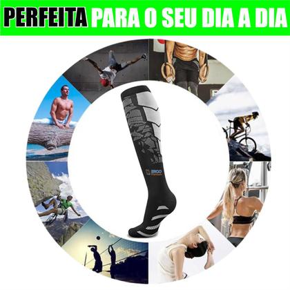 Imagem de Meia De Compressão Confortavel Para Caimbras E Trombose Anti Varizes