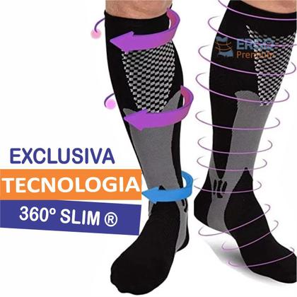 Imagem de Meia De Compressão Elástica com Tecnologia Anti Varizes e Inchaço Original Ergo Premium