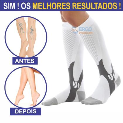 Imagem de Meia De Compressão Elástica com Tecnologia Anti Varizes e Inchaço Original Ergo Premium