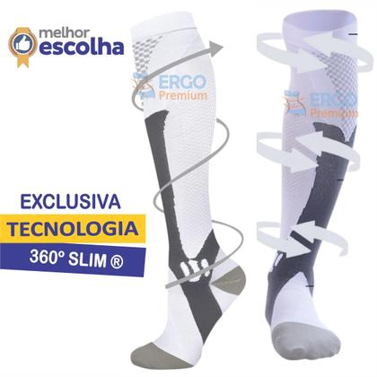 Imagem de Meia De Compressão Elástica com Tecnologia Anti Varizes e Inchaço Original Ergo Premium