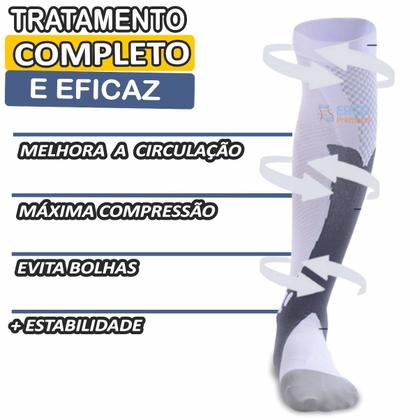 Imagem de Meia De Compressão Elástica com Tecnologia Anti Varizes e Inchaço Original Ergo Premium