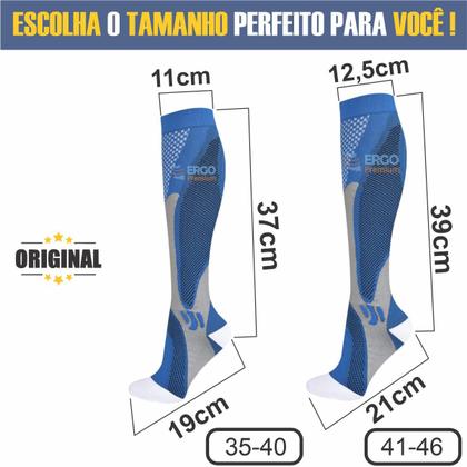Imagem de Meia De Compressão Elástica com Tecnologia Anti Varizes e Inchaço Original Ergo Premium