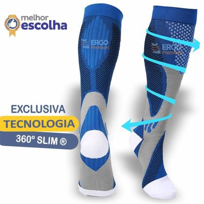 Imagem de Meia De Compressão Elástica com Tecnologia Anti Varizes e Inchaço Original Ergo Premium