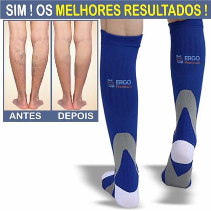 Imagem de Meia De Compressão Elástica com Tecnologia Anti Varizes e Inchaço Original Ergo Premium