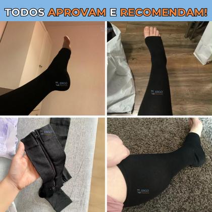 Imagem de Meia De Compressão fechamento em Ziper Para Varizes E Trombose