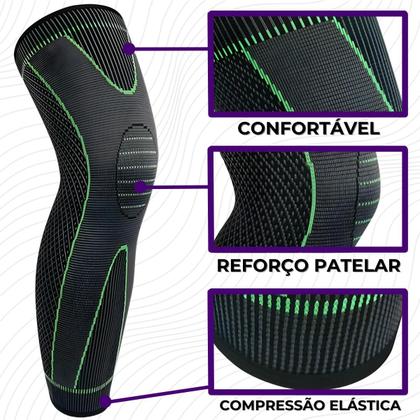 Imagem de Meia de Compressão Joelheira Com Fechamento de Contato Ortopédica Flexível Elástica MBFit
