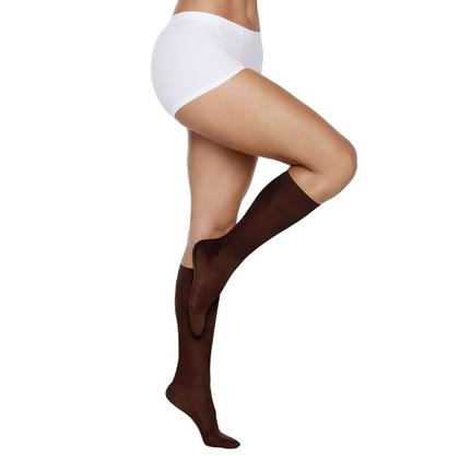 Imagem de Meia de Compressão Kendall 3/4 15-20mmHg com ponteira 1671 Café - P