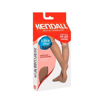 Imagem de Meia de Compressão Kendall 3/4 15-20mmHg com ponteira 1671 Castanho - GG