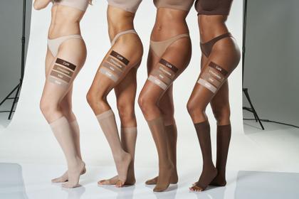 Imagem de Meia de Compressão Kendall 3/4 15-20mmHg com ponteira 1671 Rosé - P