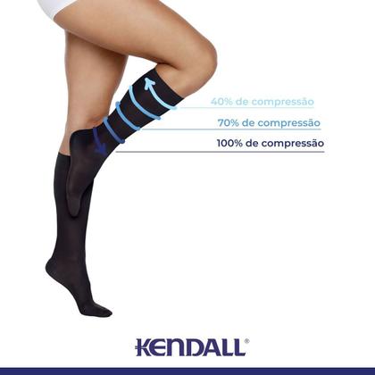 Imagem de Meia de Compressão Kendall 3/4 15-20mmHg com ponteira 1671 Rosé - P