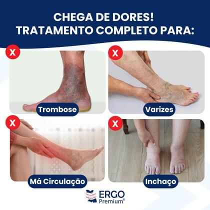 Imagem de Meia de Compressão Para Gestante Reduz Inchaço e Má Circulação com fechamento em Ziper