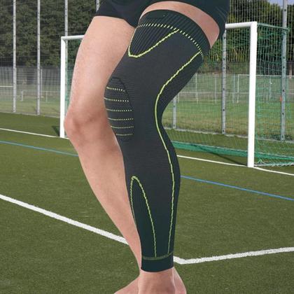 Imagem de Meia de Compressão Térmica Joelheira Esportiva Para Corrida Circulação Joelho 3/4 Fitness Academia