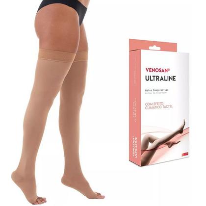 Meia de Compressão Venosan 7/8 20-30MMHG Ultraline 4000 PE Aberto Imagem de Meia de Compressão Venosan 7/8 20-30MMHG Ultraline 4000 PE Aberto