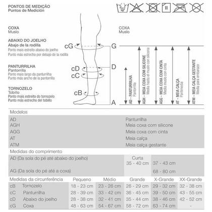 Meia de Compressão Venosan 7/8 20-30MMHG Ultraline 4000 PE Aberto Imagem de Meia de Compressão Venosan 7/8 20-30MMHG Ultraline 4000 PE Aberto