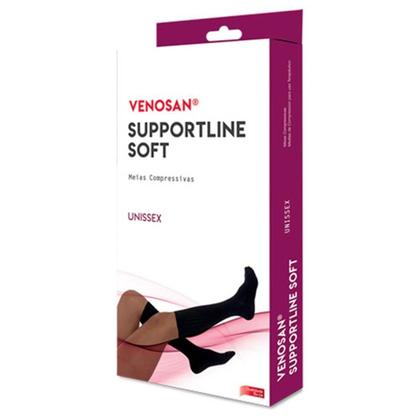 Imagem de Meia De Compressão Venosan Supportline Soft Panturrilha 3/4 18-22 Ad P Unissex Preto F132
