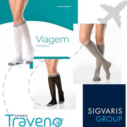 Imagem de Meia De Viagem Traveno 170 Sigvaris Unissex Preta - P