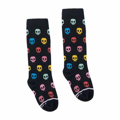 Imagem de Meia Divertida Caveira Colorida