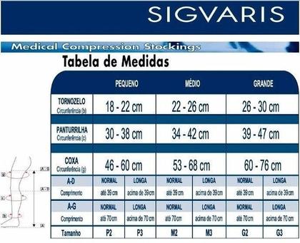 Imagem de Meia Elástica Sigvaris 7/8 Média Compressão 20-30mmhg Basic