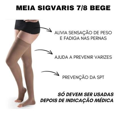 Imagem de Meia Elástica Sigvaris Basic 7/8 20-30 Mmhg Média Compressão