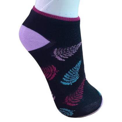 Imagem de Meia Feminina Adulta Coloridas Estampadinhas 12 Pares Cano Baixo