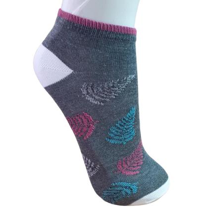 Imagem de Meia Feminina Adulta Coloridas Estampadinhas 12 Pares Cano Baixo