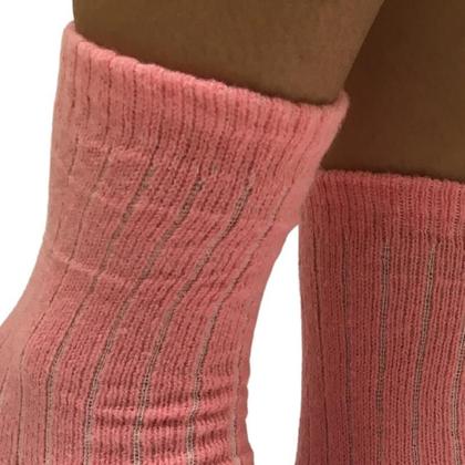 Imagem de Meia Feminina Algodão Fio de Tricô M12 Cano Longo