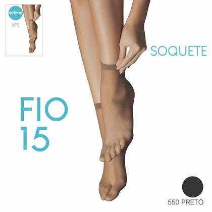 Imagem de Meia Fina Soquete Clássica Fio 15 Feminina Selene 9870