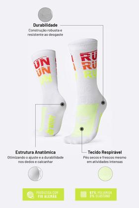 Imagem de Meia HUPI Run Run Run Branco