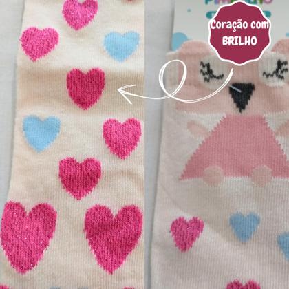 Imagem de Meia Infantil 3/4 divertida lúdica 26-30 Menina Feminino Pimpolho