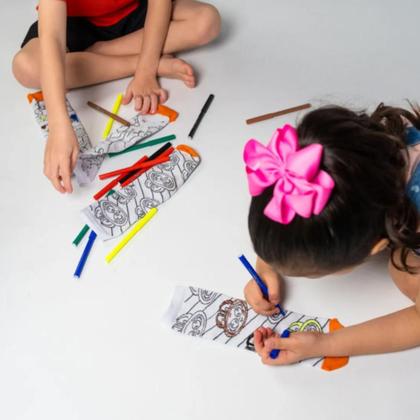 Imagem de Meia Infantil De Colorir Personalizável Com Canetinhas Laváveis Duck Goods Reutilizável