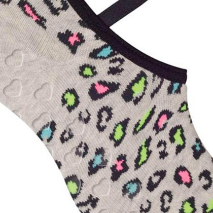 Imagem de Meia Infantil Menina 29a 34Sapatilha Antiderrapante Onça - SELENE