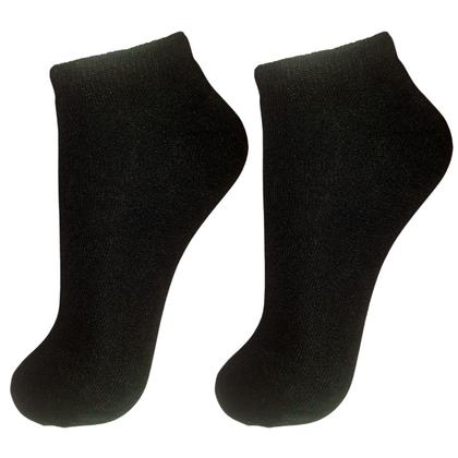 Imagem de Meia Infantil Menino Kit com 12 Pares de Meia Masculino Cano Curto Preta