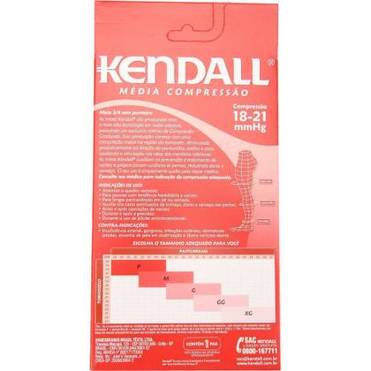 Imagem de Meia Kendall Média Compressão 7/8 Sem Ponteira M