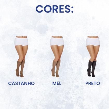 Imagem de Meia Kendall Ultra Pro 3/4 Feminina Meias Média Compressão Essencial Para Inchaço